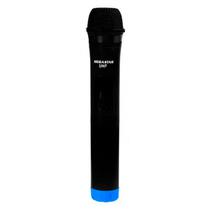 Microfone Mega Star MICWR7B Sem Fio Preto/Azul