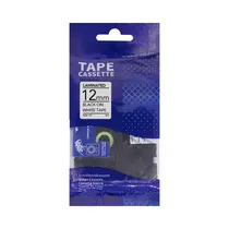 Cinta para Rotuladora Electrónica Quanta AZE-231 12 MM Negro Blanco