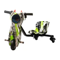 Triciclo Elétrico Keen Drift Car - 6.5" - Bluetooth - LED - Recarregável - Grafite