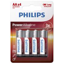 Pilhas Philips Alkaline Power AA com 4 Pilhas - LR6P4B/97