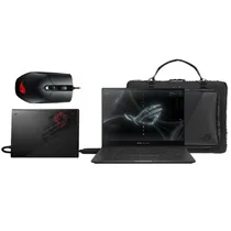 Notebook Asus Rog Flow X13 GV301QH-K6325T, AMD Ryzen 9 5980HS 3.30GHZ (4.80GHZ), 16GB Ram, 1TB SSD, Tela 13.4" 360° Touch Wuxga Ips 120HZ, GTX1650 4GB, Rog XG Mobile RTX3080, Windows 10 64BIT, Maleta+Mouse, Espanhol, Preto
