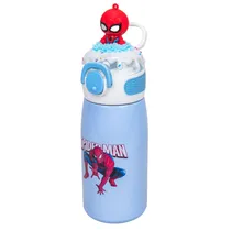 Garrafa Térmica com Bico e Design Spider-Man 350ML - Celeste