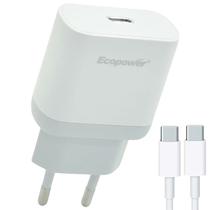 Carregador Ecopower EP-7024 2USB-C 35W com Cabo - Branco