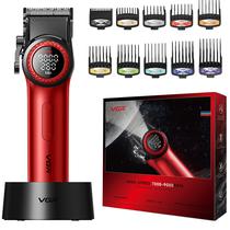 Corta Cabelo Voyager VGR V-001 LED Recarregavel - Vermelho.