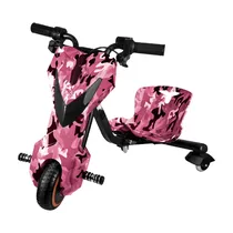 Moto Triciclo Eletrico Interbras Swift N13 / 6.5" / com Bluetooth / LED / 350W - Rosa Camuflado