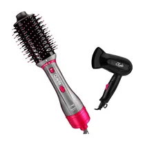 Escova Secador Quanta QTES6001 Bivolt - Cinza/Rosa + Secador KBSC12