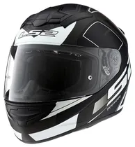 Capacete para Moto LS2 Rookie Cypress FF352 - Tamanho XXL (63-64) - Branco/Preto