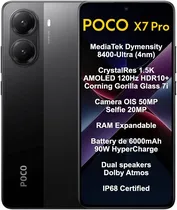 Smartphone Xiaomi Poco X7 Pro 5G Dual Sim 6.67" 12GB/512GB Black (Caixa Feia/Sem Lacre)