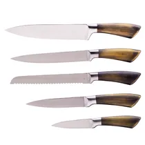 Kit de Facas para Cozinha Rich Chef 6 Em 1 / 8" / 5" / 3.5" com Base