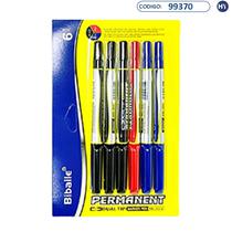 Marcador Permanente Bibaile BBL-022 - Kit 6 Unidades - Dual Tip - F0402