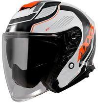 Capacete para Moto Axxis Mirage Village A4 - Tamanho M (57-58) - Branco/ Laranja