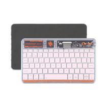 Teclado Inalambrico Coteci Punk Style 84012 Transparente/Rosa