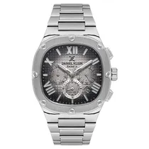 Relogio Analógico Masculino Daniel Klein DK.1.14009-1 Exclusive Gent / Pulseira de Aço Inoxidável - Prata/Preto