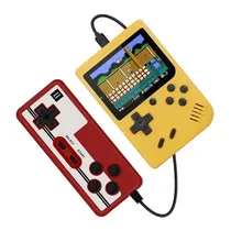 Game Box Mini Consola Retro com 500 Jogos Portatil / 3" / LED / Recarregavel - Amarelo