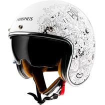 Capacete MT Helmets Le Mans 2 SV Extreme A0 - Aberto - Tamanho XXL - com Oculos Interno - Gloss Pearl White