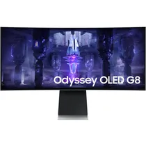 Monitor Gamer Curvo Smart Samsung Odyssey G8 LS34BG850SNXZA Oled 34" Uwqhd 175 HZ / 0.03 MS - Prata