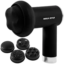 Massageador Muscular Megastar FMA4N com 5 Cabeças Recarregável - Preto