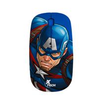 Mouse Xtech Edicao Capitao America XTM-M340CA / Sem Fio / 1600 Dpi / 4 Botoes - Azul