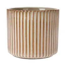 Maceta de Cerámica KPM 032733 12 X 11 CM Crema - Marrón