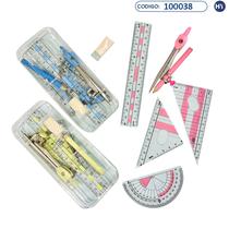 Kit Geometria com Estojo 6 Em 1 - F0151