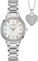 Relogio + Pingente Feminino Bulova 96X162 - Analógico