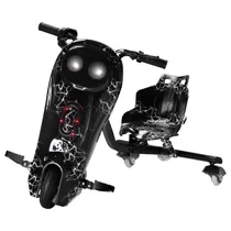 Triciclo Elétrico Keen Robot - 8.5" - Bluetooth - LED - Recarregável - Preto Raio
