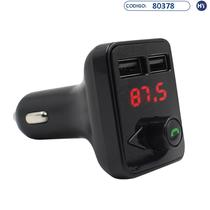 Transmissor Carregador p/ Carro G29 - K0034 FM/ MP3/ USB/ BT Preto