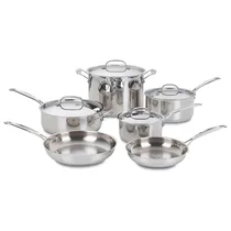 Jogo de Panelas Cuisinart 77-10P1 Inox – 10 Peças