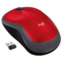 Mouse Sem Fio Logitech M185 1.000 Dpi - Preto/Vermelho
