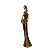 Figura Decorativa de Mujer Concepts 438-7014454 52 CM Dorado - Negro