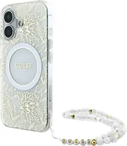 Capa com Cordão Guess para iPhone 16 Plus GUHMP16MHCPOFPH - White/Golden