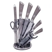 Conjunto de Facas de 8 Peças com Suporte Giratório