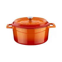 Cacerola de Hierro Fundido Lava LVYTC24K2O 4.49L 24 CM Naranja