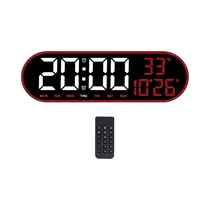 Relogio Digital de Pared Satellite AC-T7021 LED Rojo - Blanco