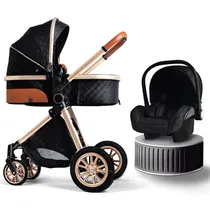 Carrinho de Bebê Europeu + Bebê Conforto Luxo 3 Em 1