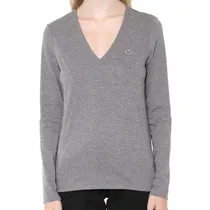 Camiseta Lacoste Feminina TF3821-SVY 44 ? Cinza