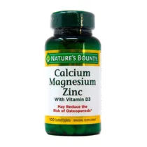 Vitamina Calcium, Magnesium & Zinc Natures's Bounty White Vitamin D3 100 Cápsulas
