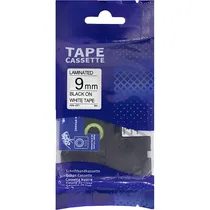 Fita para Rotuladora Eletrônica Quanta AZE-221 9 MM - Preto/Branco