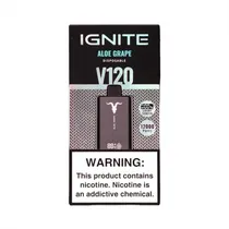 Dispositivo Descartavel Ignite V120 12000 Puffs Black Aloe Grape