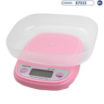 Balanca Digital de Cozinha K0137 - QZ-183 Ate 5KG - Rosa