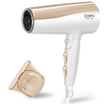 Secador de Cabelo Confu KF-3123 / 3 Temperaturas / 2 Velocidades / 2000W / 220V - Branco/ Dourado