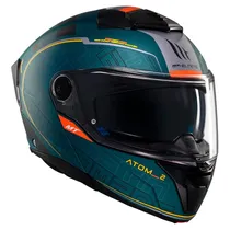 Capacete MT Helmets Atom 2 SV Destiny C6 - Articulado - Tamanho XL - com Óculos Interno - Matt