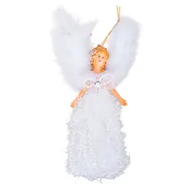Enfeite Anjo Pendurar Natal Branco Pequeno
