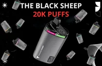 Pod Descartavel The Black Sheep 20000 Puffs - Strawberry Banana + Watermelon Bubble Gum