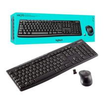 Kit Mouse e Teclado Logitech Sem Fio MK270 Espanhol