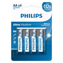 Pilha Philips AA Ultra Alcalina LR6-E4B/97 1.5V - 4 Unidades