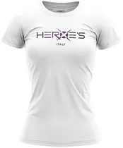 Camiseta Heroe's Donna Branco / Purple - Feminina