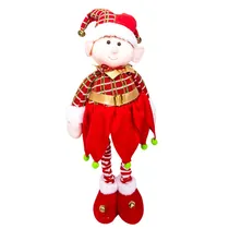 Elfo Retrátil 45-76CM - Xadrez Verde e Vermelho