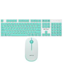 Teclado BT FTX FTXGK600 c/Mouse s/fio Branco/Verde Portugues