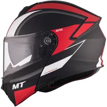 Capacete MT Helmets Genesis SV Cave A5 - Articulado - Tamanho L - com Óculos Interno - Matt Black Red